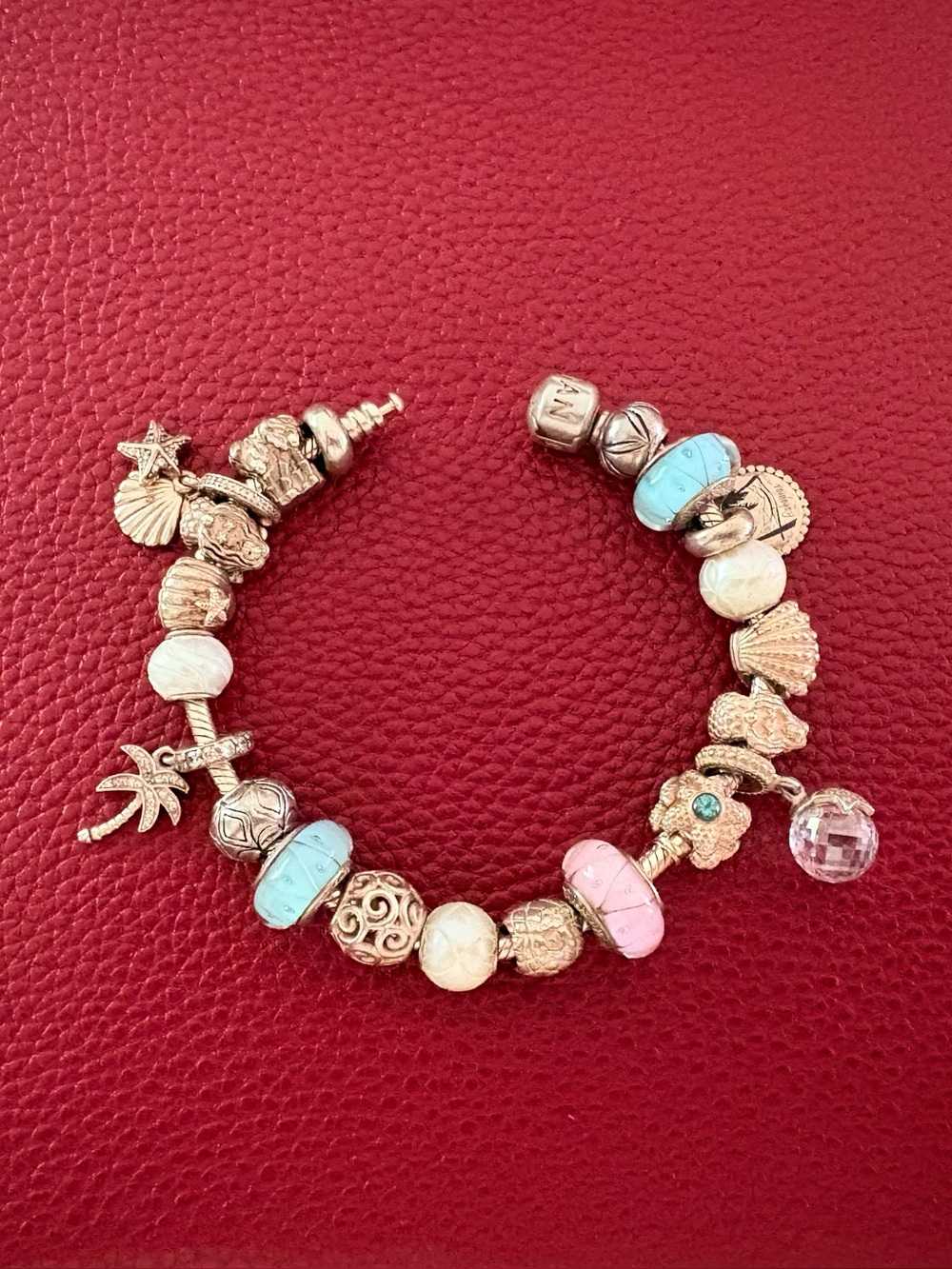 Pandora Bracelet with 20 Coastal themed charms!